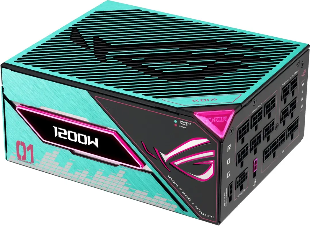 ASUS ROG THOR 1200P3 1200W Voeding - 90YE00V6-B0NA00 - Meerkleurig