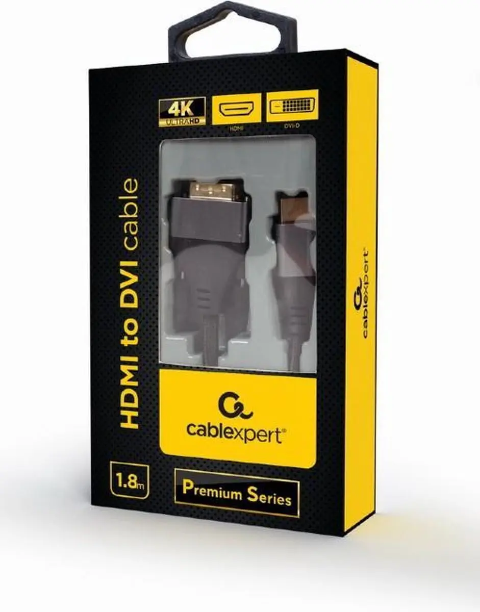 Cablexpert HDMI naar DVI Premium Series Kabel 1.8m