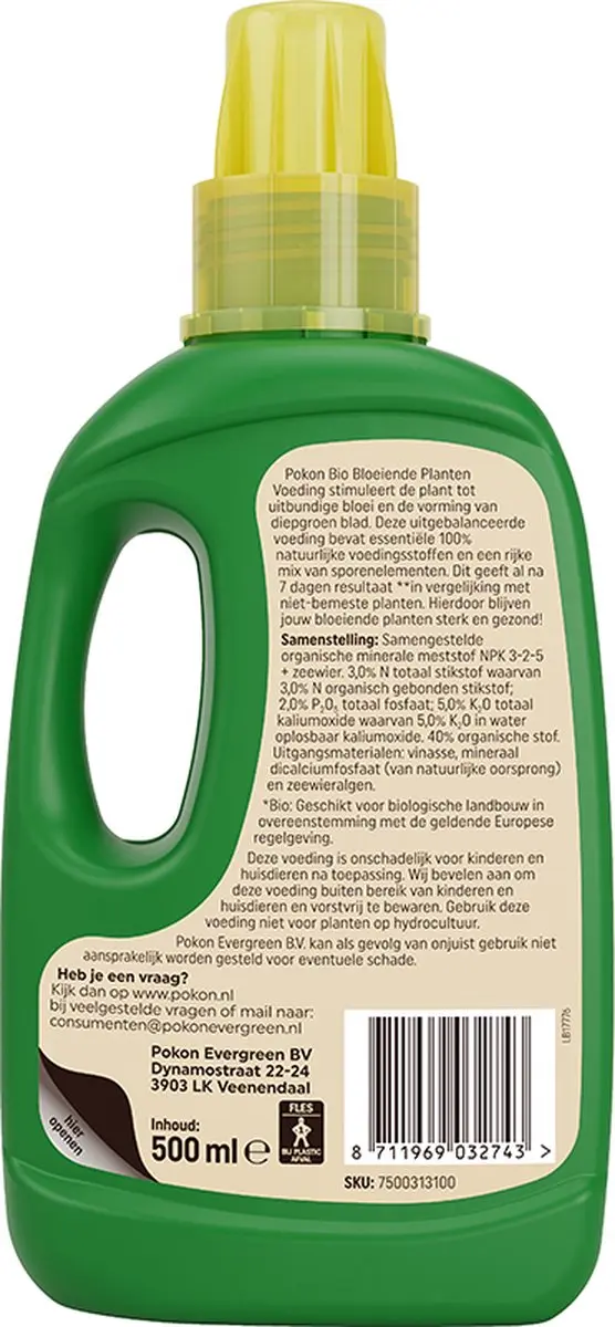 Pokon Bio Bloeiende Planten Voeding 500ml