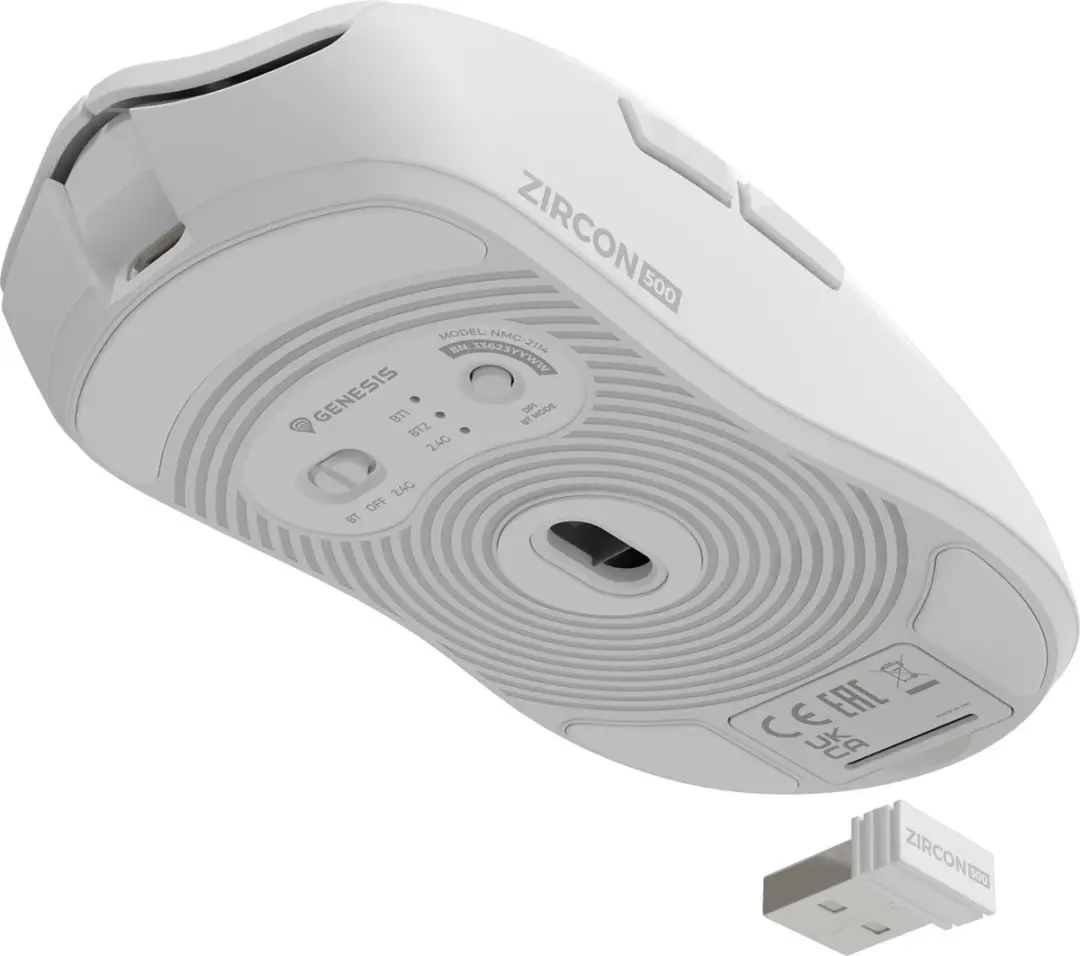 Genesis NMG-2114 Zircon 500 Game Muis - Wit - afbeelding 6 van 6