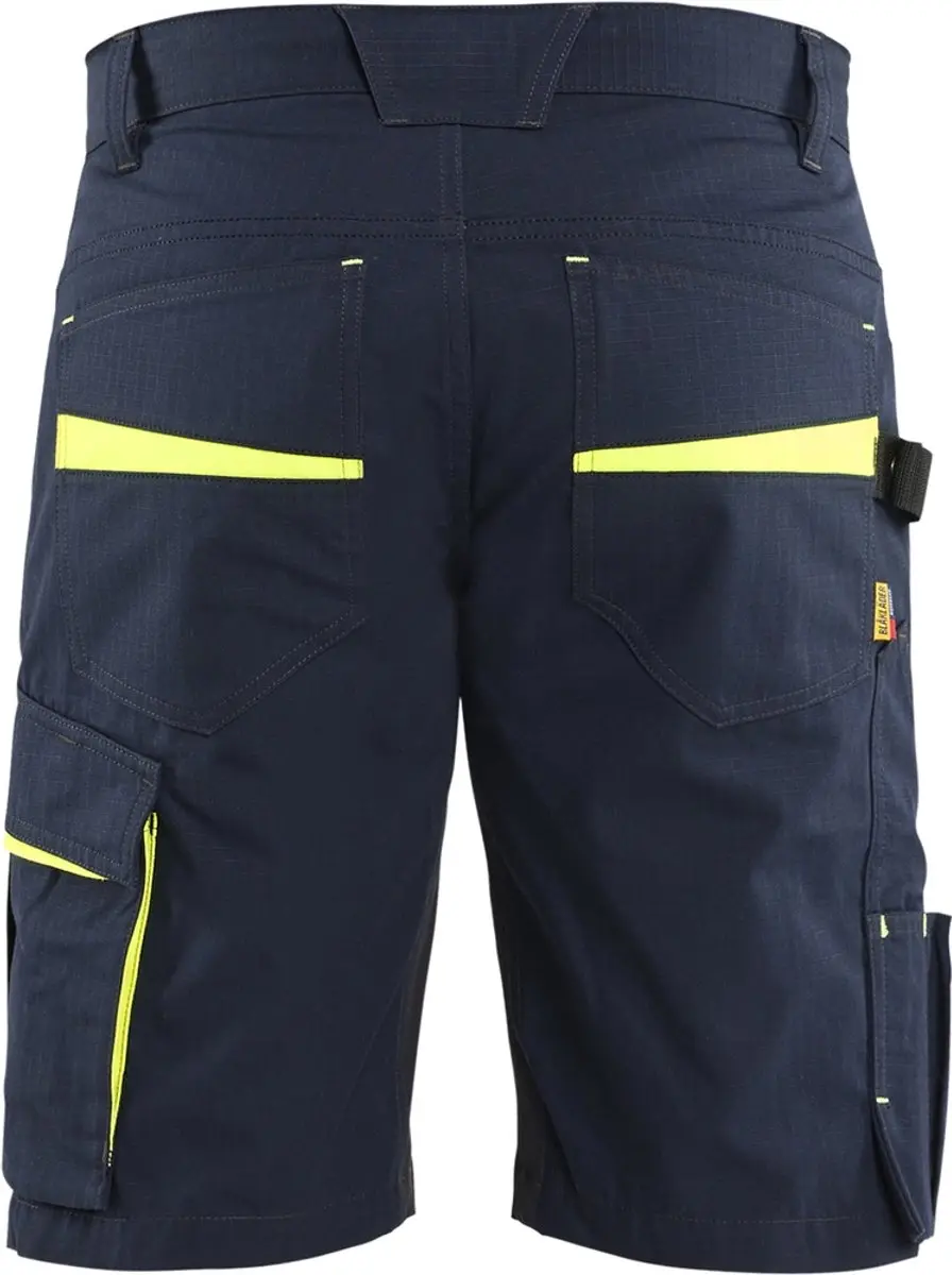 Blåkläder Service Short 62 - Donker marineblauw/High Vis Geel