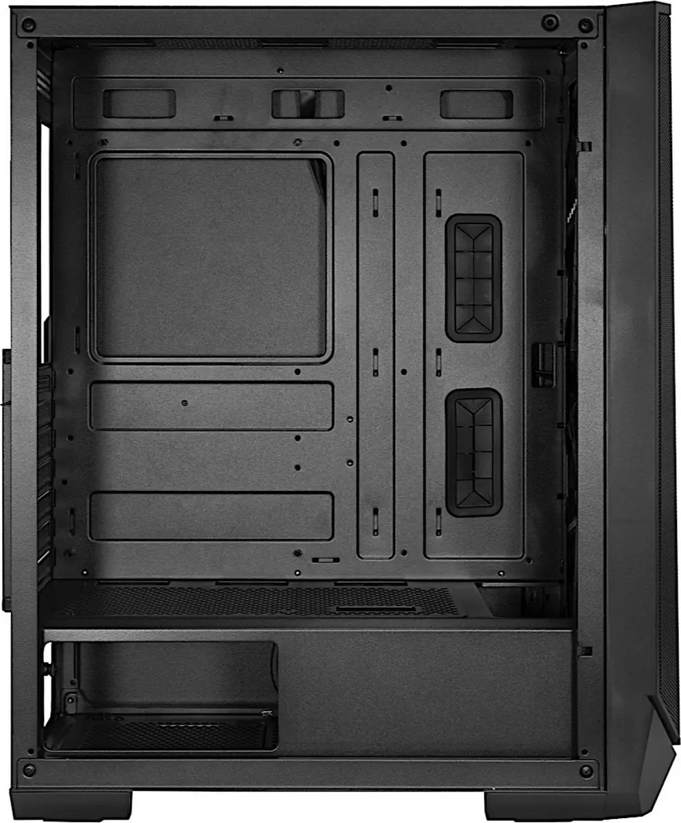 Inter-Tech IT-3503 Airstream Tower - 3x 2.5" 1x 3.5" - Zwart