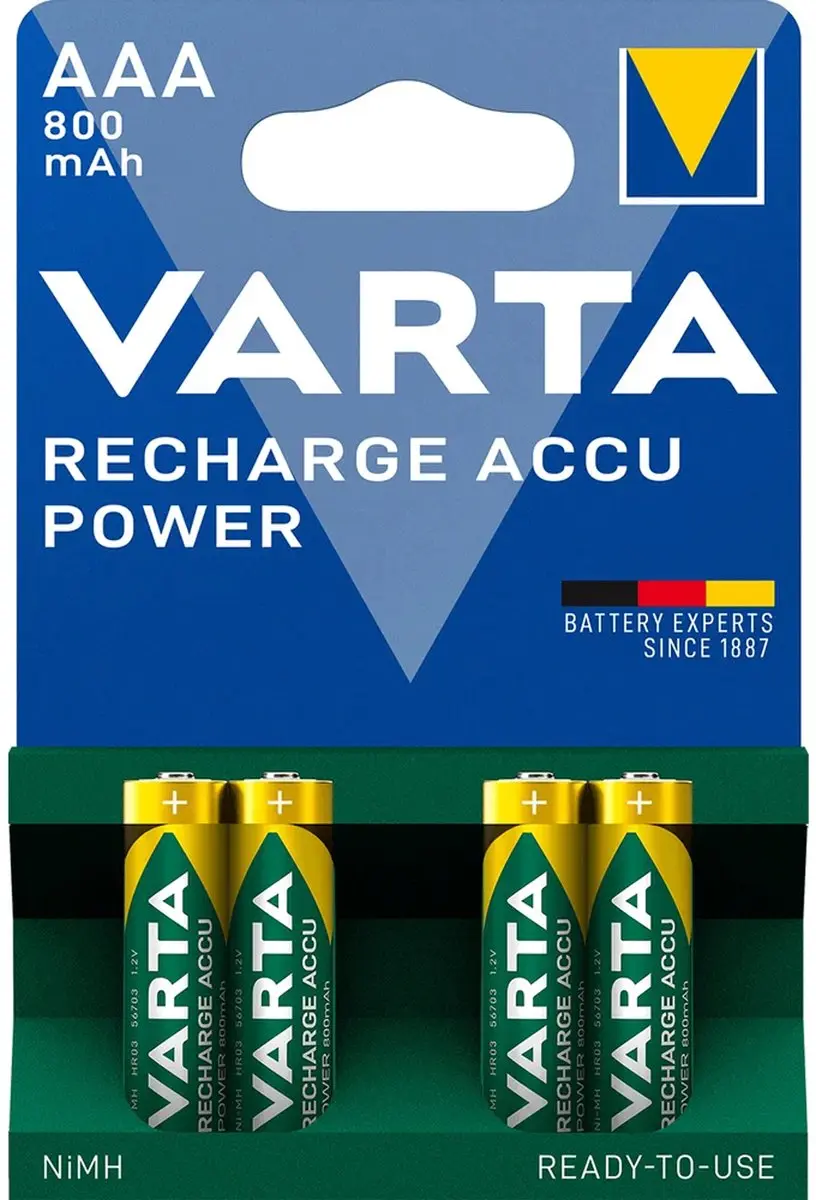 Varta AAA Oplaadbare Batterijen 1000mAh
