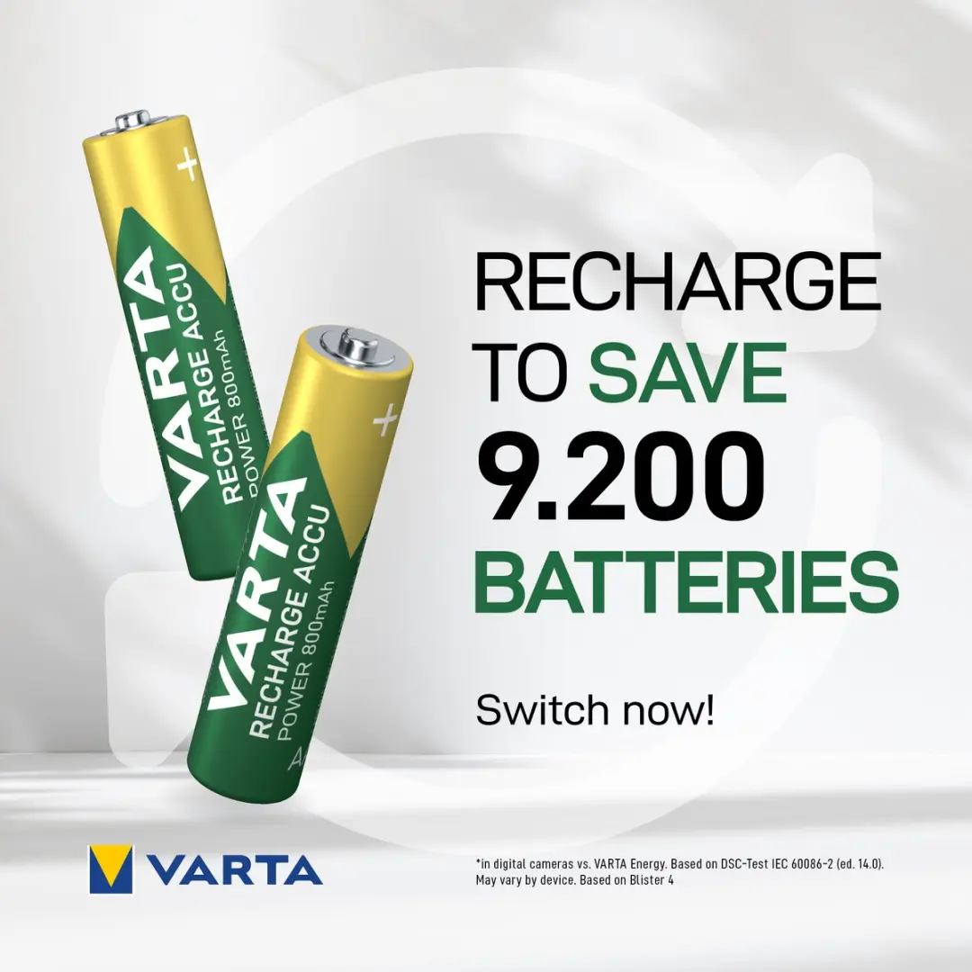 Varta AAA Oplaadbare Batterijen 1000mAh - 4 Stuks