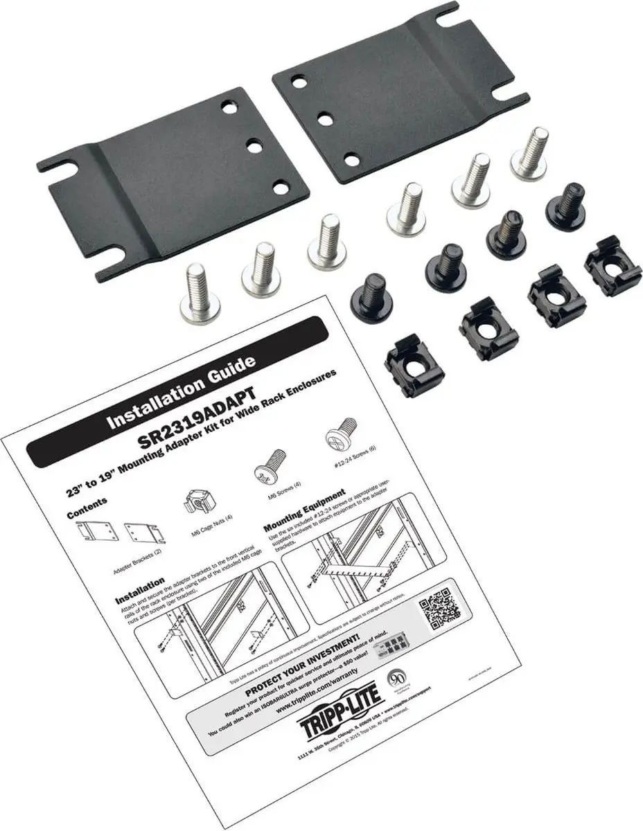 Tripp Lite SR2319ADAPT Montageset - Rack - Zwart