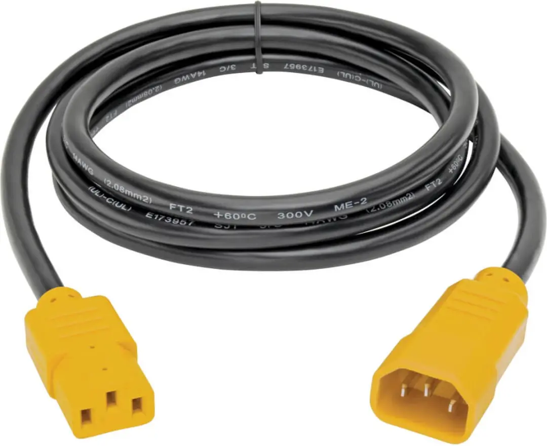 Tripp Lite P005-006-YW Elektriciteitssnoer 1,8m - C13/C14 - Zwart/Geel
