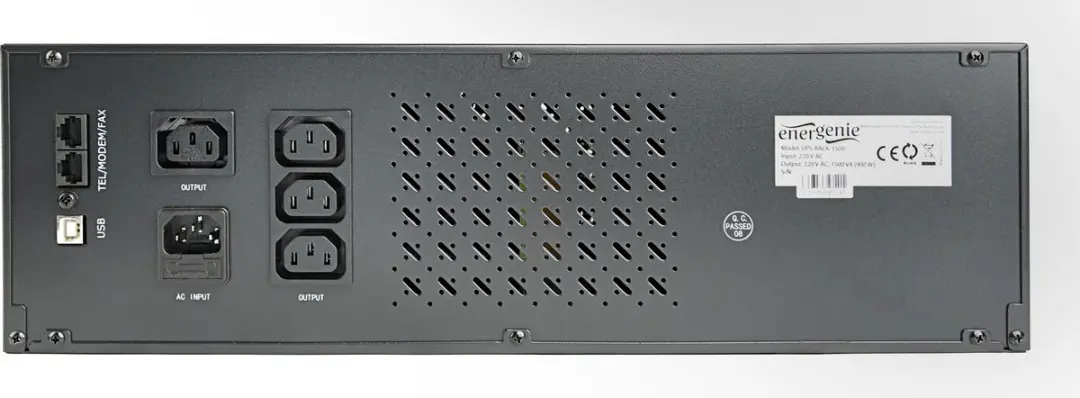 Energenie UPS-RACK-1500 UPS 1500VA - Zwart