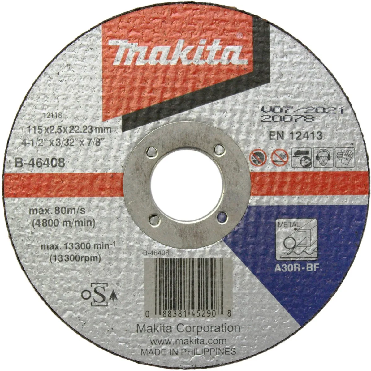 Makita B-46408 Doorslijpschijf 115x2,5mm Staal