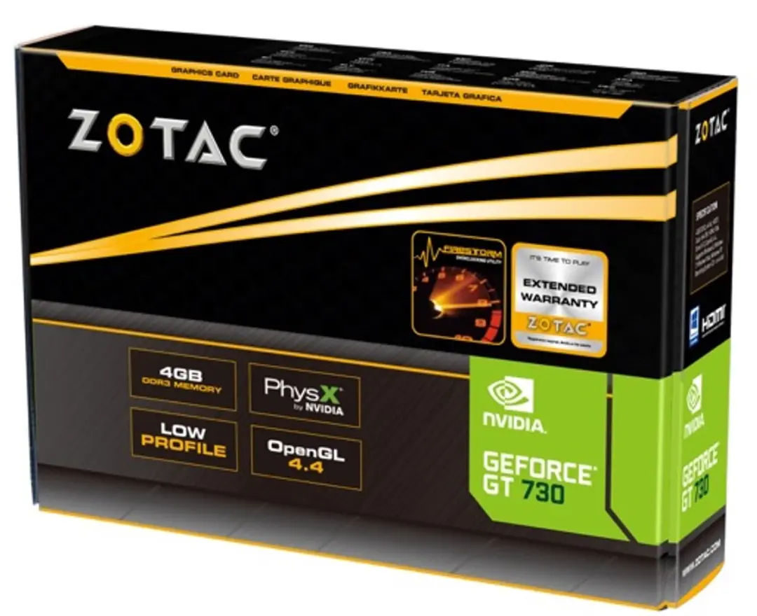 Zotac GeForce GT 730 ZT-71115-20L Videokaart 4GB GDDR3