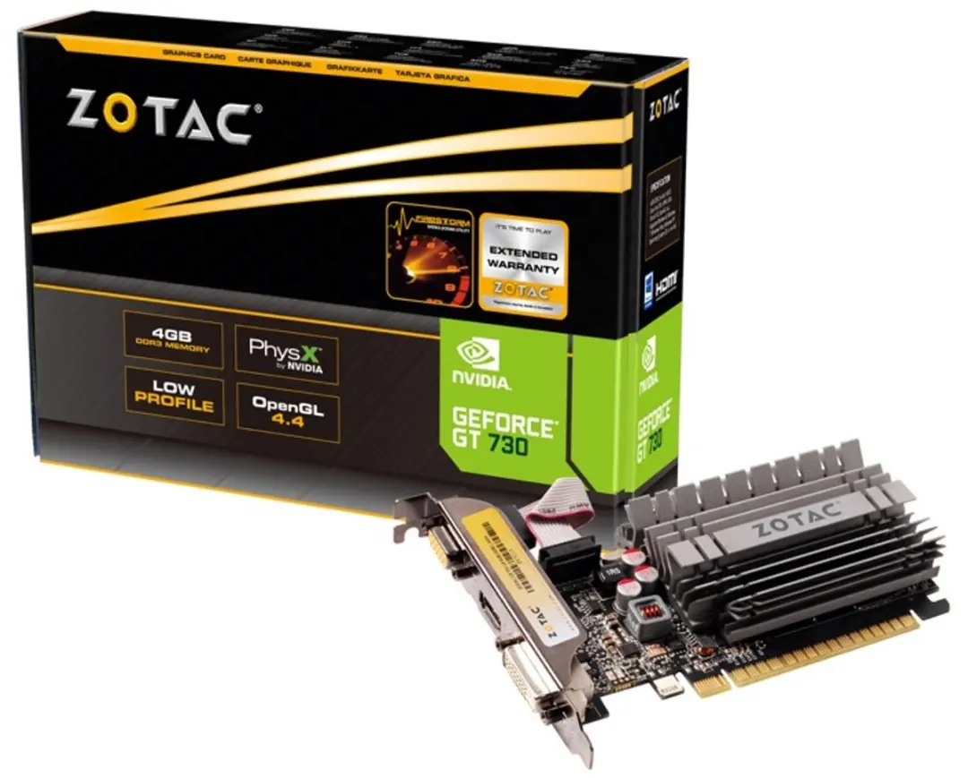 Zotac GeForce GT 730 ZT-71115-20L Videokaart 4GB GDDR3 - afbeelding 6 van 6