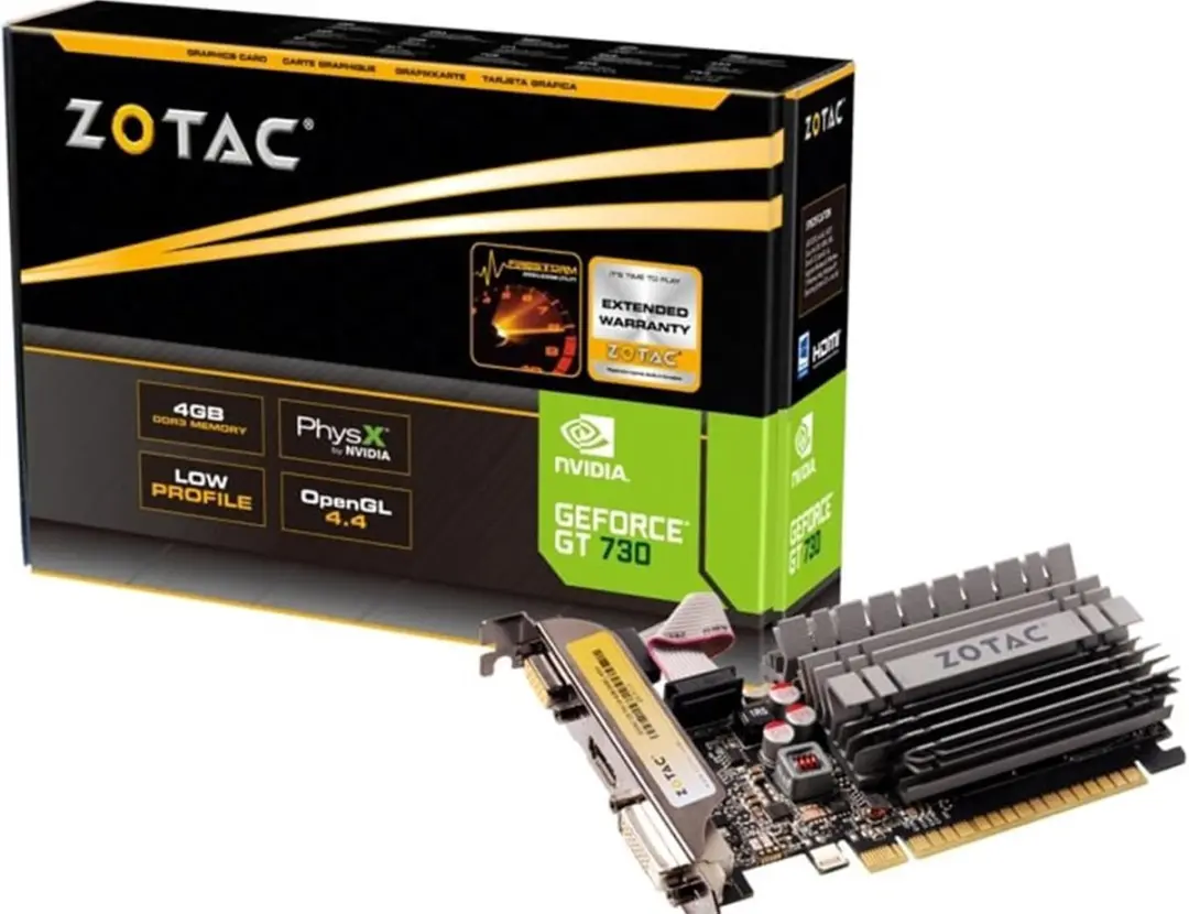 Zotac GeForce GT 730 ZT-71115-20L Videokaart 4GB GDDR3