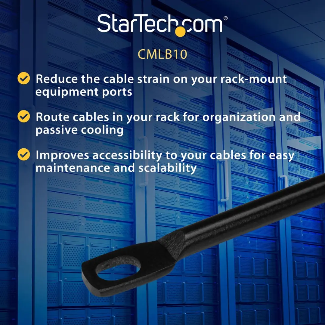 Startech Kabelmanagement Staaf Horizontaal - 10 Stuks