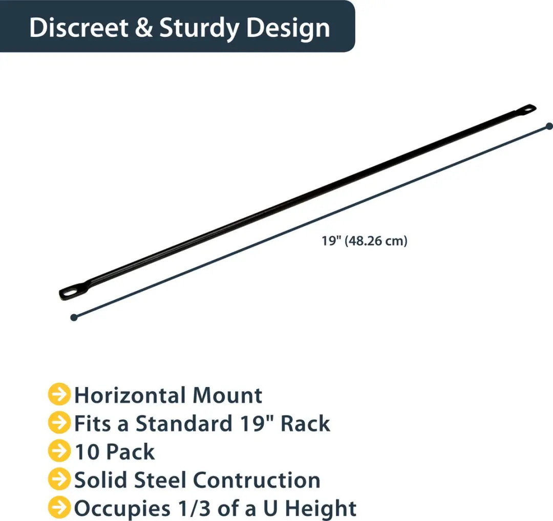 Startech Kabelmanagement Staaf Horizontaal - 10 Stuks