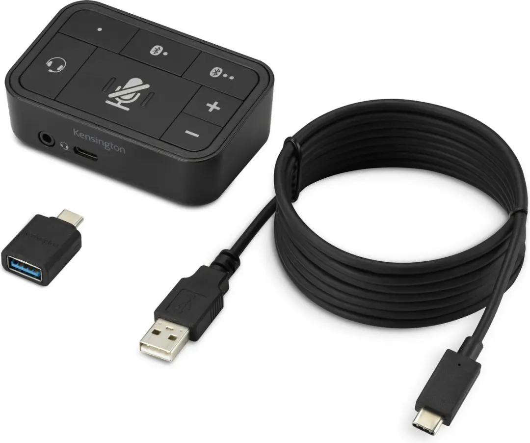 Kensington K83300WW 3-in-1 Pro Audio Headset Switch - Zwart