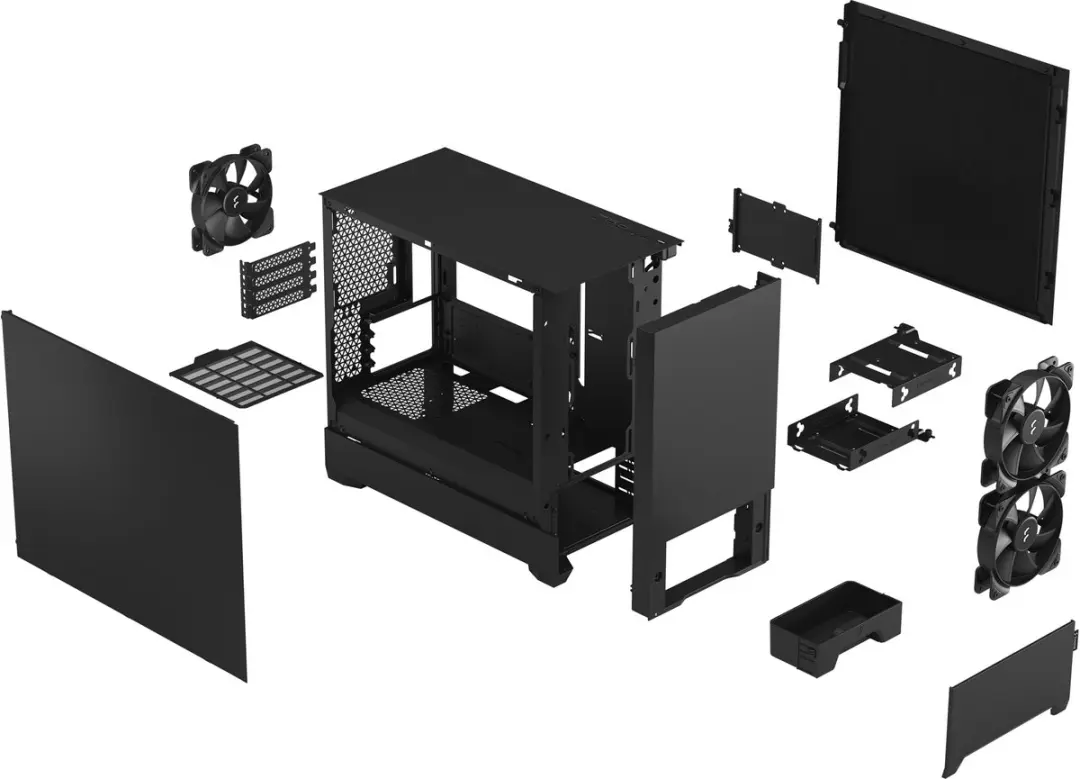 Fractal Design Pop Mini Silent ATX Behuizing - 3 Ventilatoren - Zwart