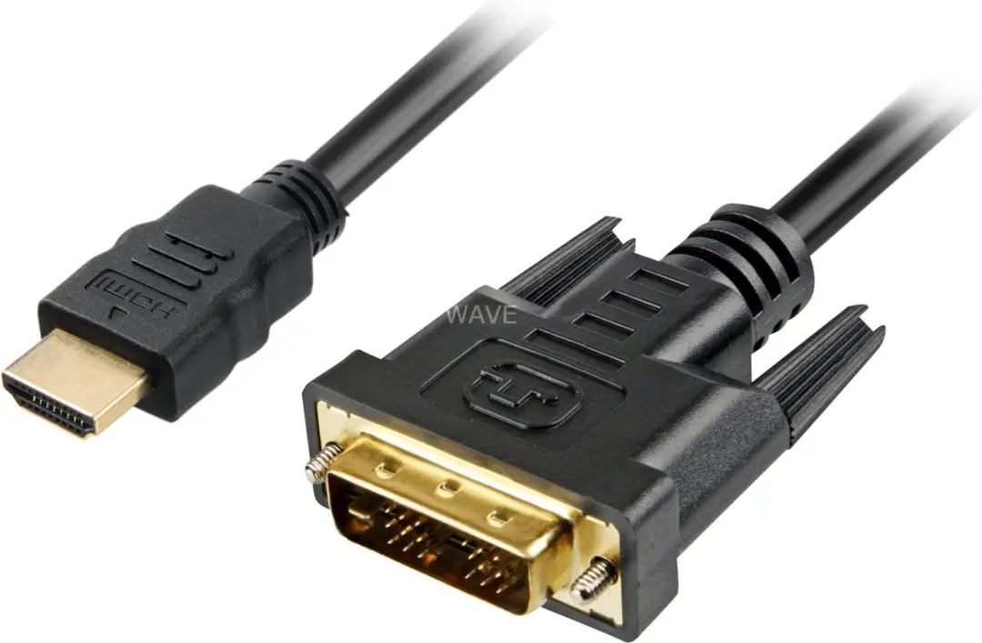 Sharkoon HDMI naar DVI-D Kabel 1m - Zwart