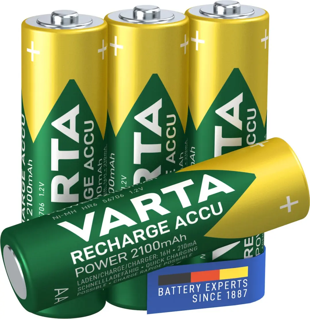 Varta AA Oplaadbare Batterijen 2100mAh - 4 Stuks