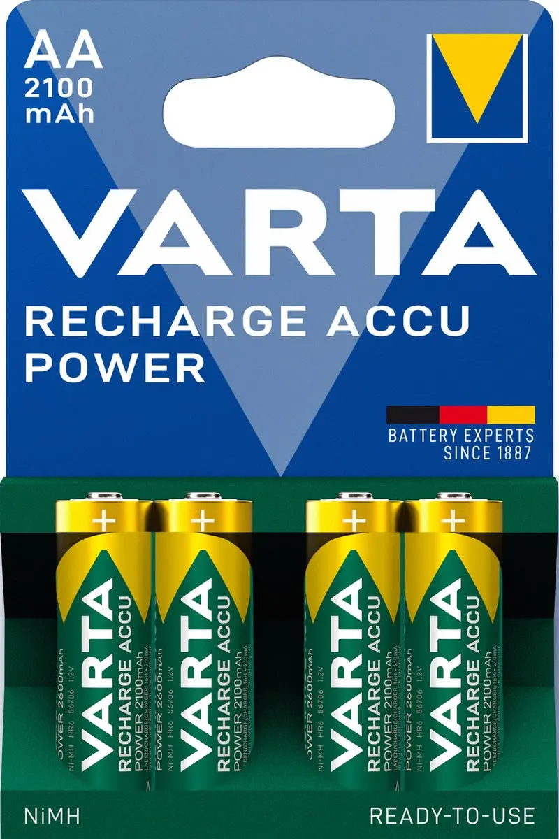 Varta AA Oplaadbare Batterijen 2100mAh