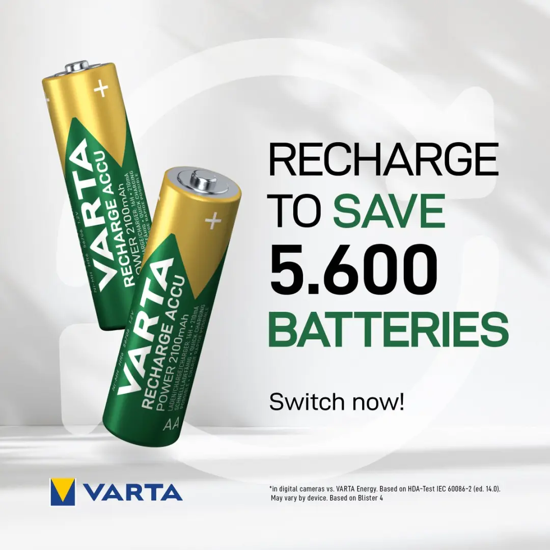 Varta AA Oplaadbare Batterijen 2100mAh - 4 Stuks