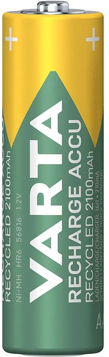 Varta Recycled AA 2100mAh Oplaadbare Batterijen - 4 Stuks