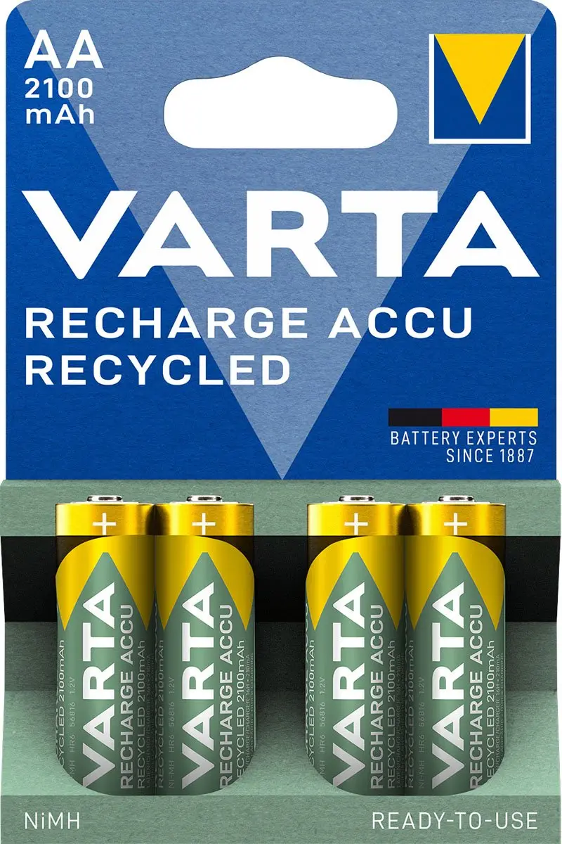 Varta Recycled AA 2100mAh Oplaadbare Batterijen
