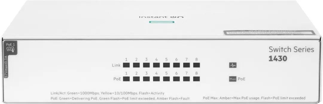 HPE Aruba IOn 1430 8G 64W Switch