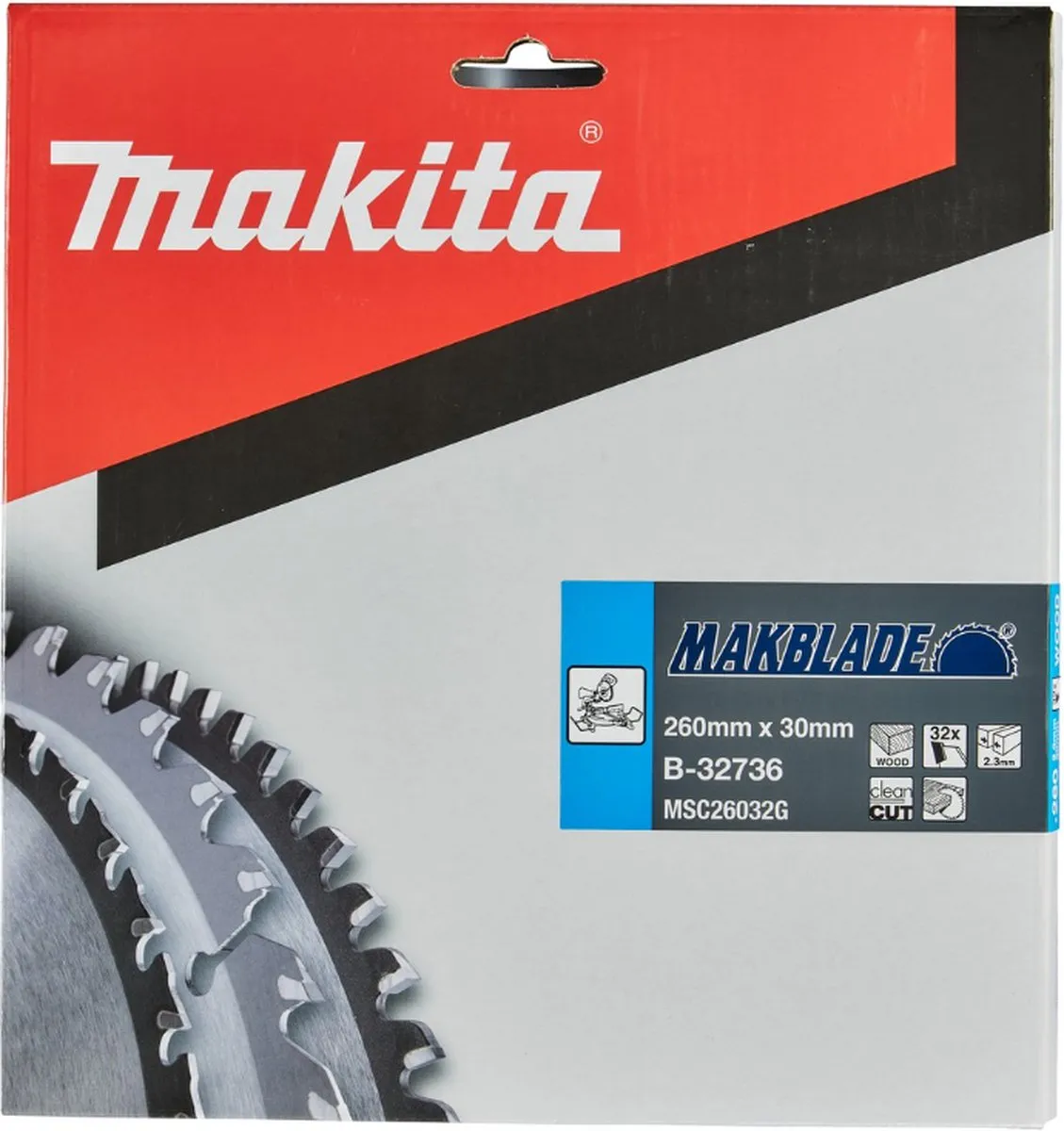Makita B-32736 Afkortzaagblad Hout 260mm 32T
