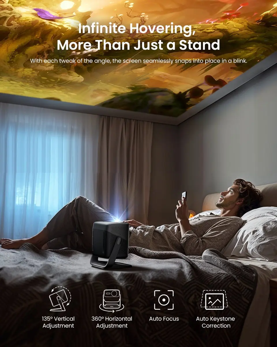 JMGO N1S Ultra 4K Drievoudige Laserprojector - 2.800 ANSI Lumen - Grijs