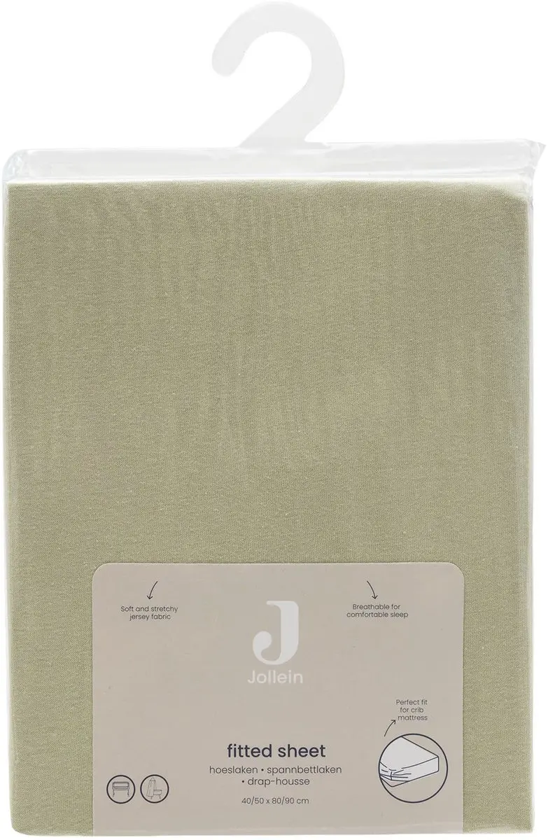Jollein Jersey Hoeslaken 60x120cm Soft Matcha