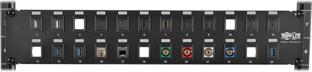 Tripp Lite N062-024-KJ Patchpaneel 1U - Zwart