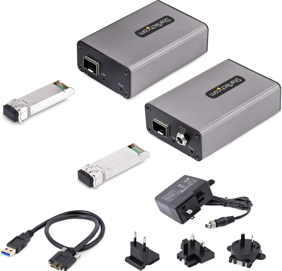 Startech USB 3.0 Verlenger Glasvezel LC/LC - Zwart-Grijs