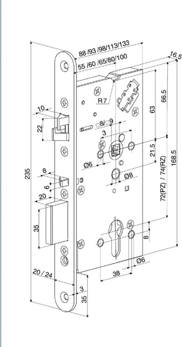 Assa Abloy EL560/60/72/24mm Solenoidslot - 1 Stuks