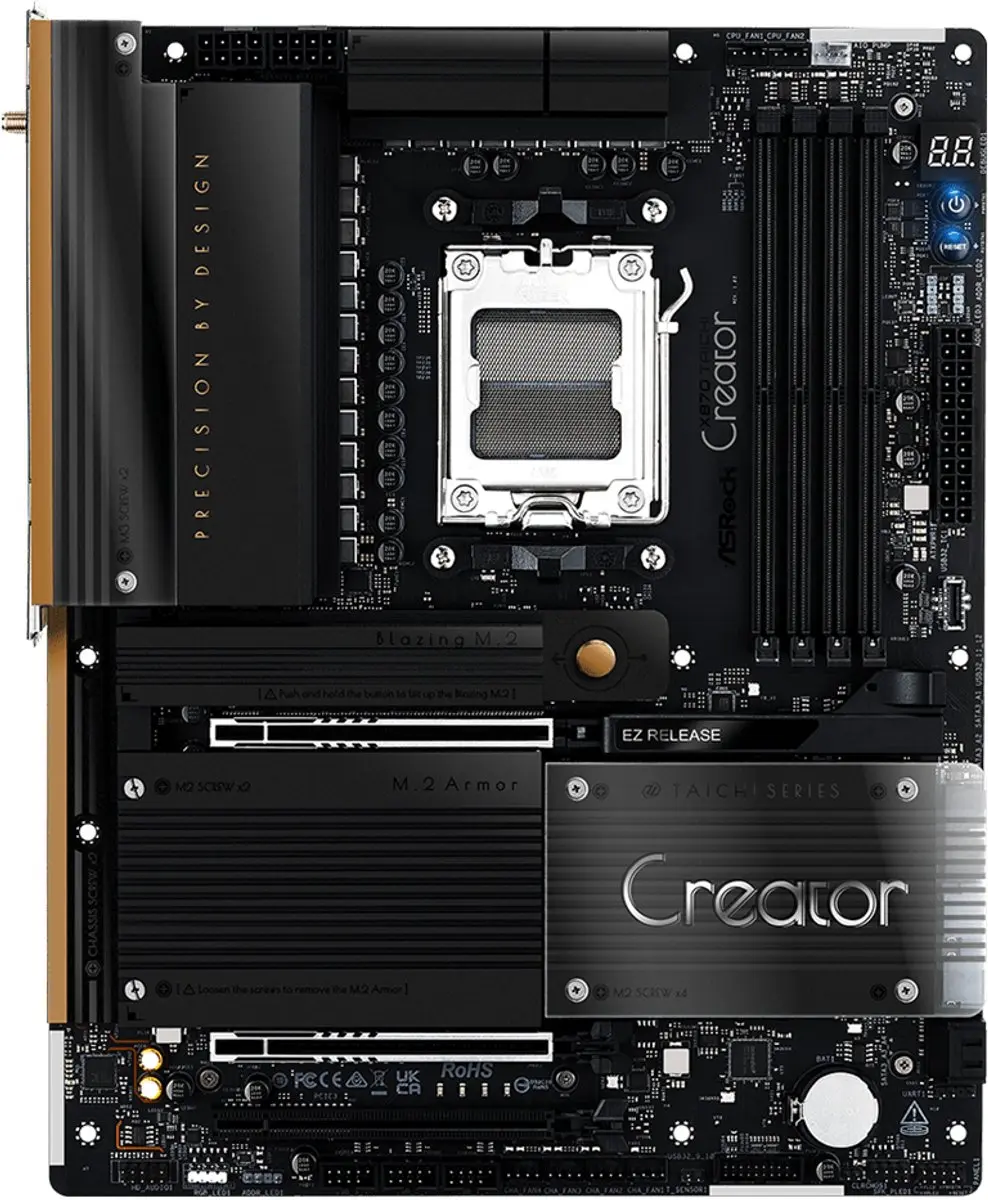 ASRock X870 Taichi Creator AM5 Moederbord - 10GbE LAN