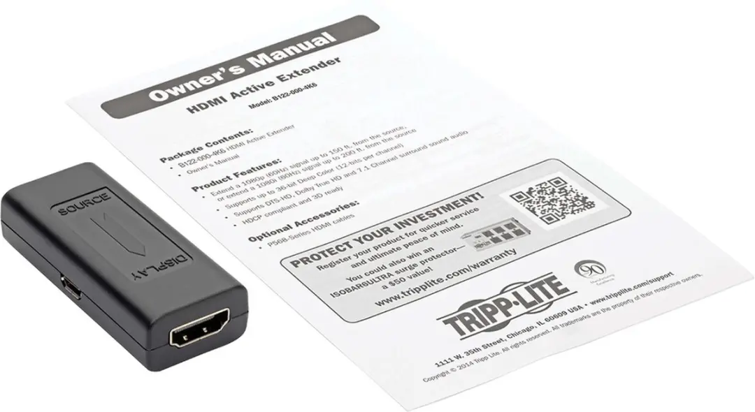 Tripp Lite B122-000-4K6 AV Extender - Grijs