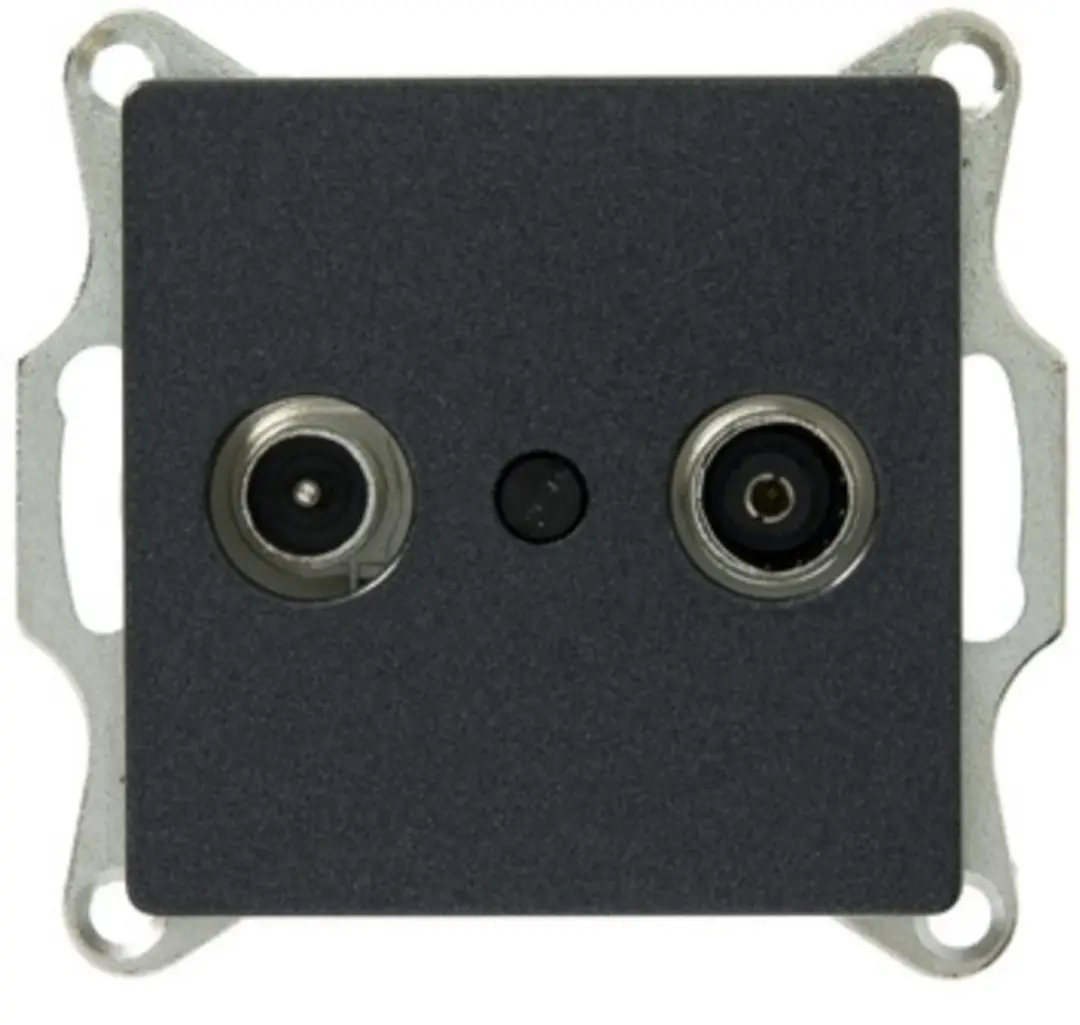 Siemens Delta Contactdoos Coax Universeel Antraciet