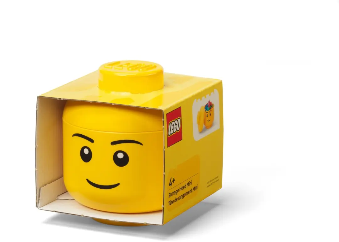 Lego - Opbergbox Hoofd Boy Mini - Polypropyleen - Geel