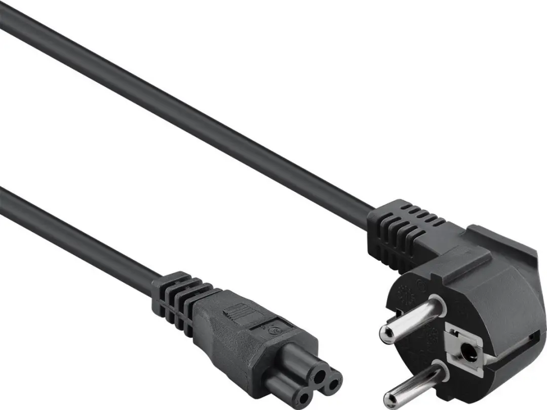 Cablexpert C5 CEE 7/7 Stroomkabel 3x0,75mm² - 1m - Zwart