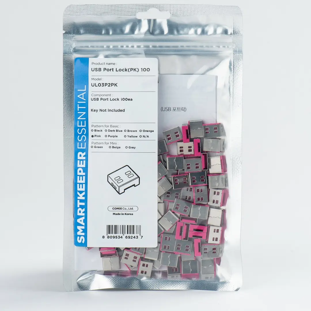 SmartKeeper Essential USB-A Port Lock - Roze - 100 Stuks
