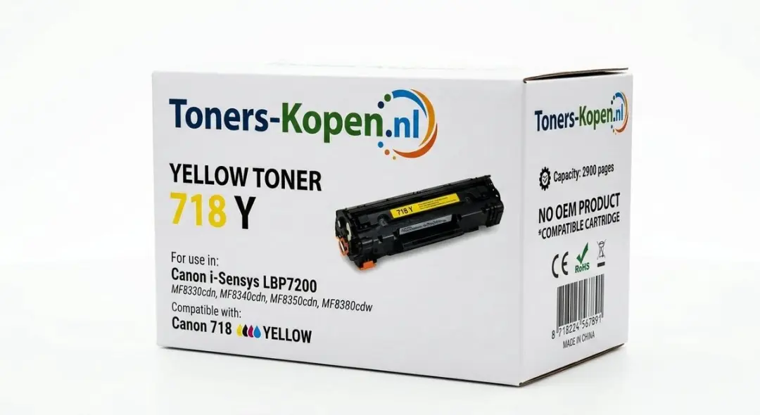 Canon 718Y Geel Toner - 2900 Pagina's