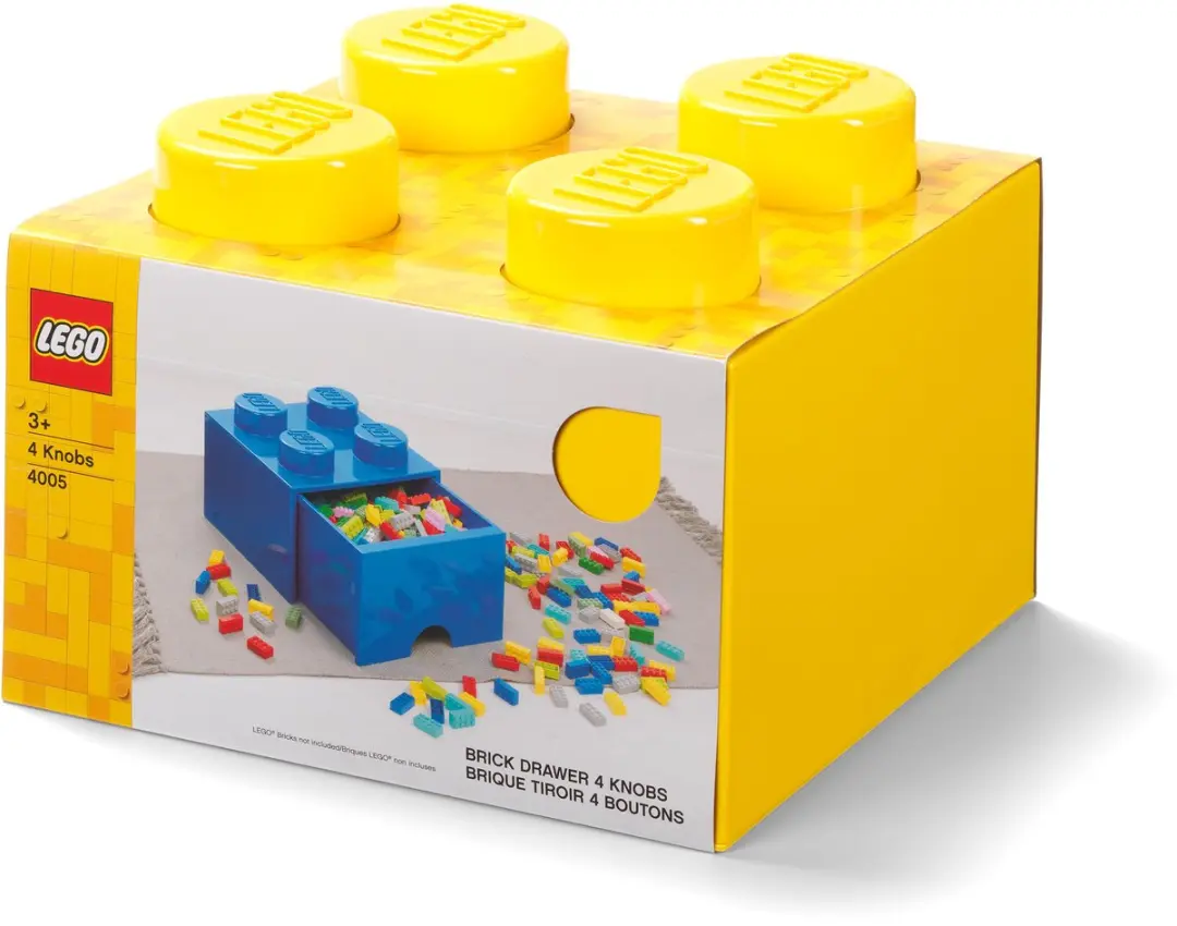 LEGO Brick 4 Opbergbox Geel - 6L