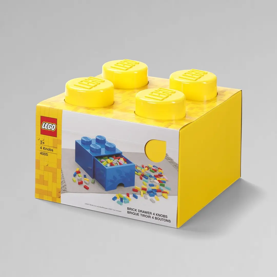 LEGO Brick 4 Opbergbox Geel - 6L