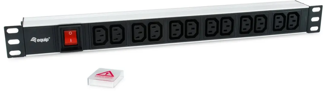 Equip 333318 Energiedistributie 12 AC-uitgangen - 1U - Tweekleurig