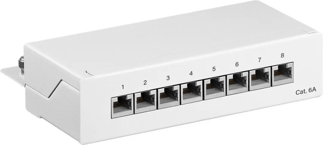 Goobay CAT6a Mini Patch Panel 8 Poorten - Zwart
