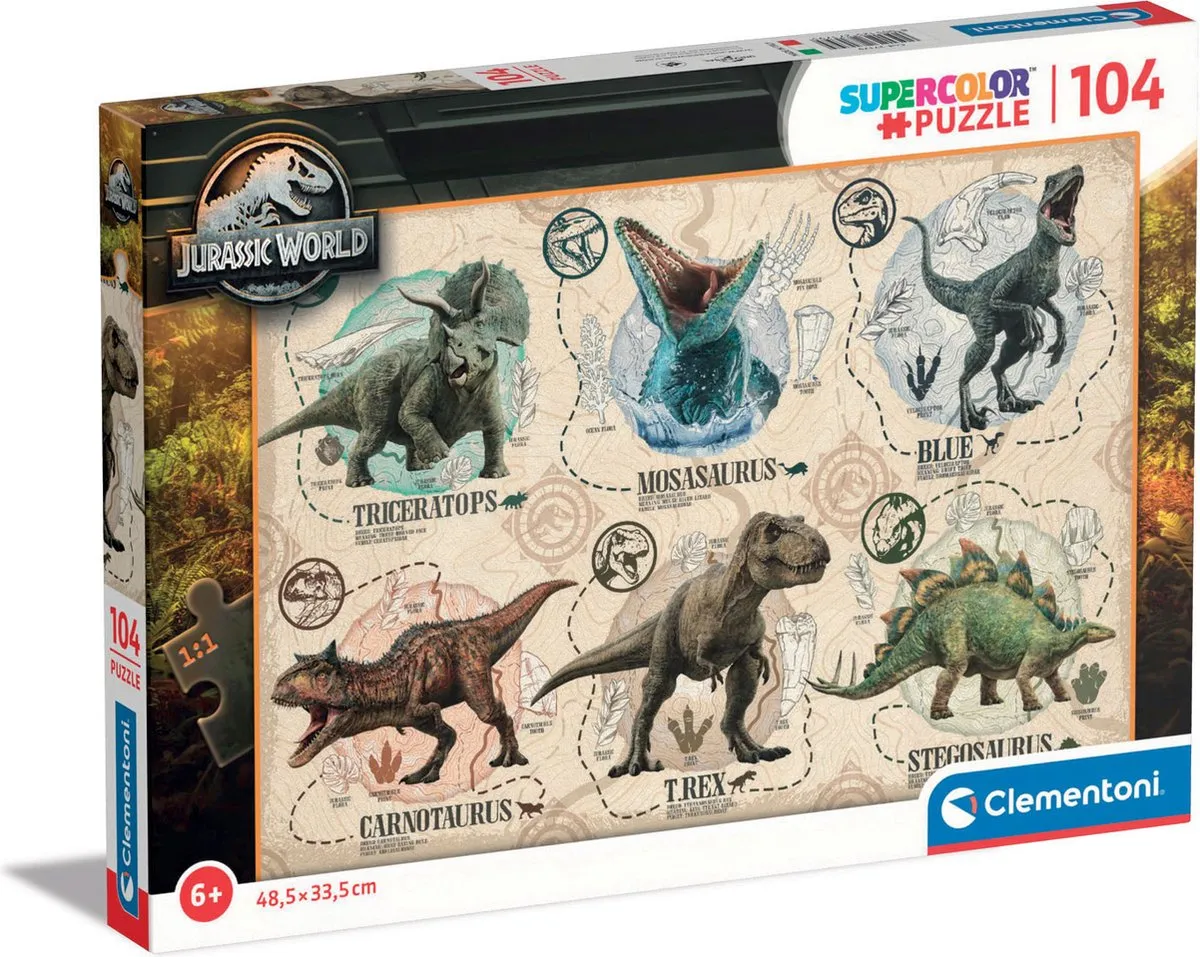 Clementoni Jurassic World Puzzel 104 Stukjes - Multicolor