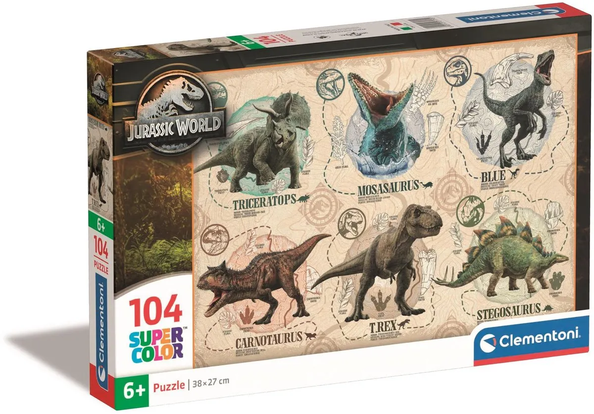Clementoni Jurassic World Puzzel 104 Stukjes - Multicolor