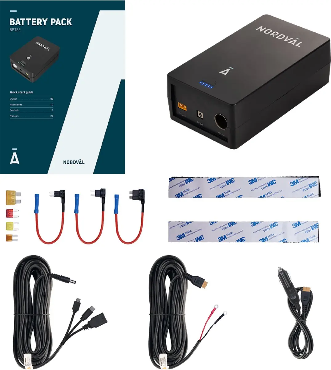 Nordväl BP125 Car Battery Pack 72000mAh - 12V
