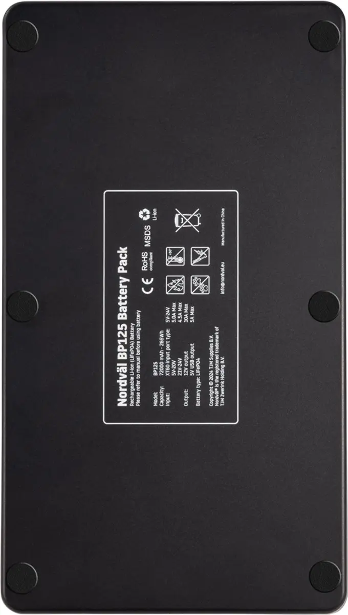 Nordväl BP125 Car Battery Pack 72000mAh - 12V