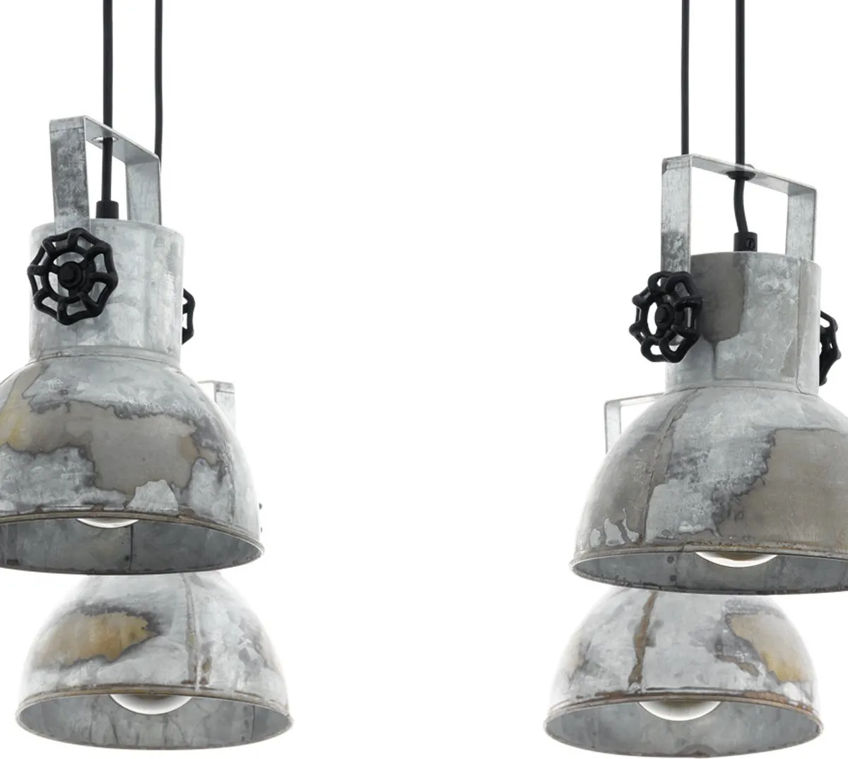 Eglo Barnstaple Hanglamp 6-Lichts - Hout/Oud-Zink/Zwart