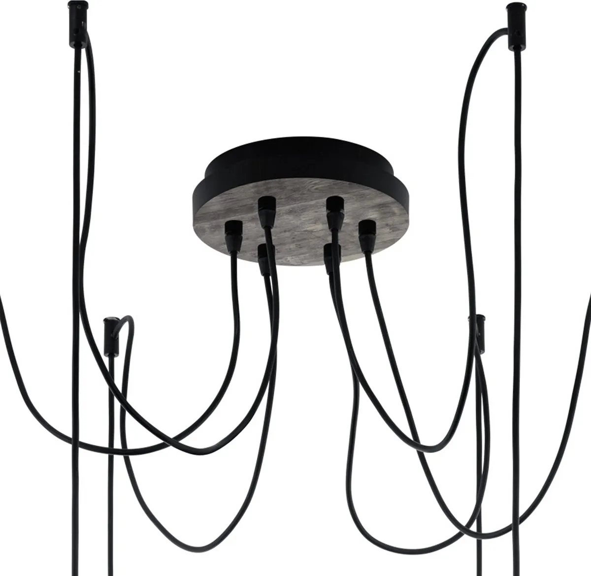 Eglo Barnstaple Hanglamp 6-Lichts - Hout/Oud-Zink/Zwart