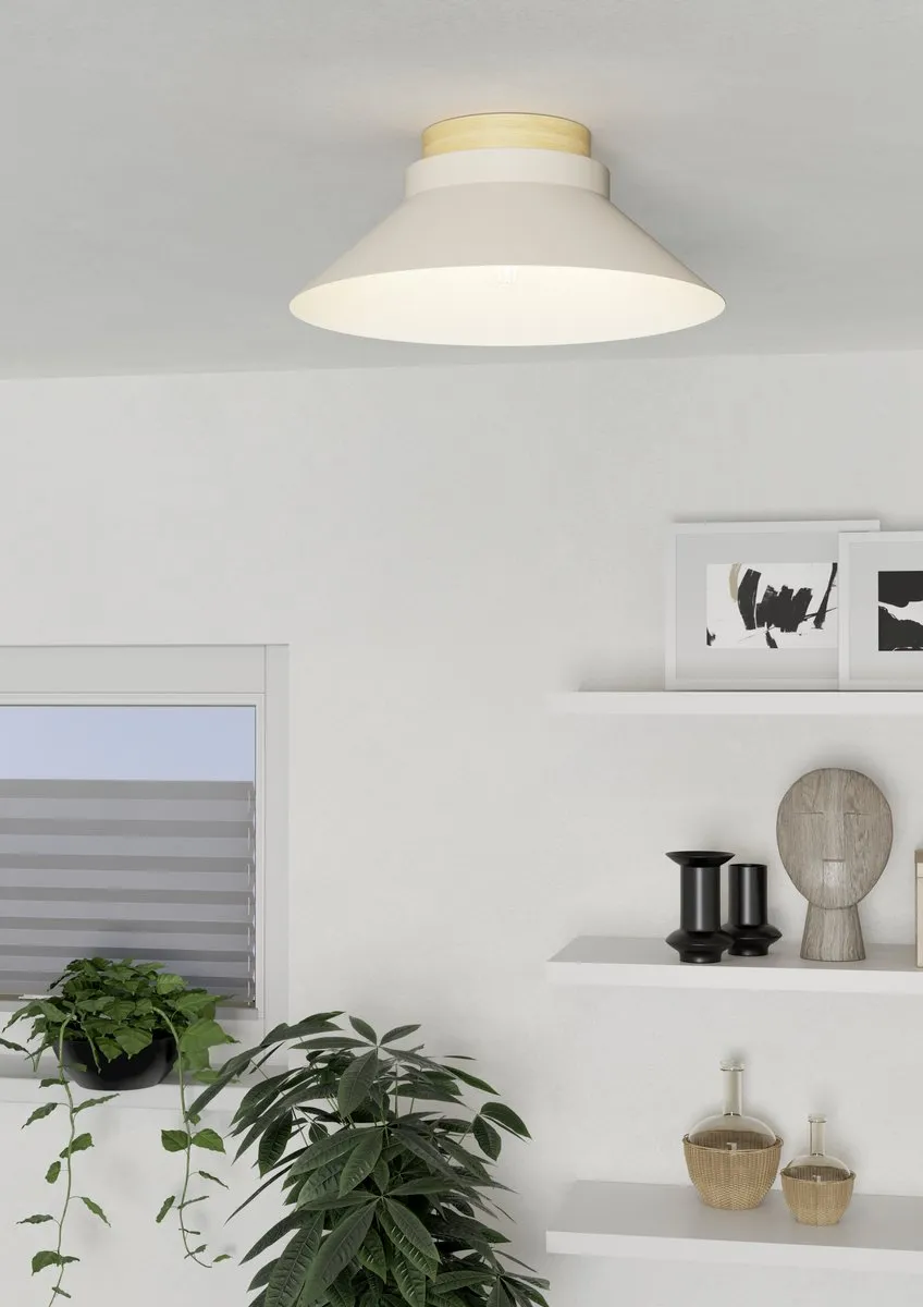 Eglo Moharras Plafondlamp Ø40cm - Beige/Bruin - afbeelding 6 van 6